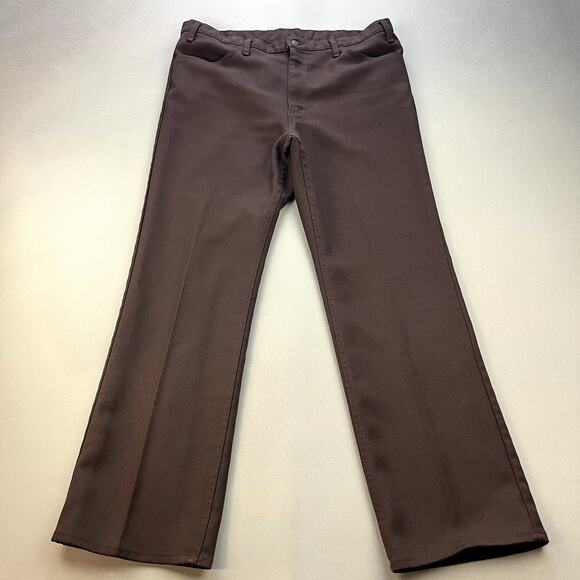 Vintage Levis Sta-Prest Pants Mens 40x32 Brown Straight Leg Dress Slacks 90s - Picture 1 of 12